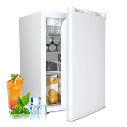 WAA 2.6 Cu.Ft Mini Fridge with Freezer, Single Door Compact Refrigerator BLACK