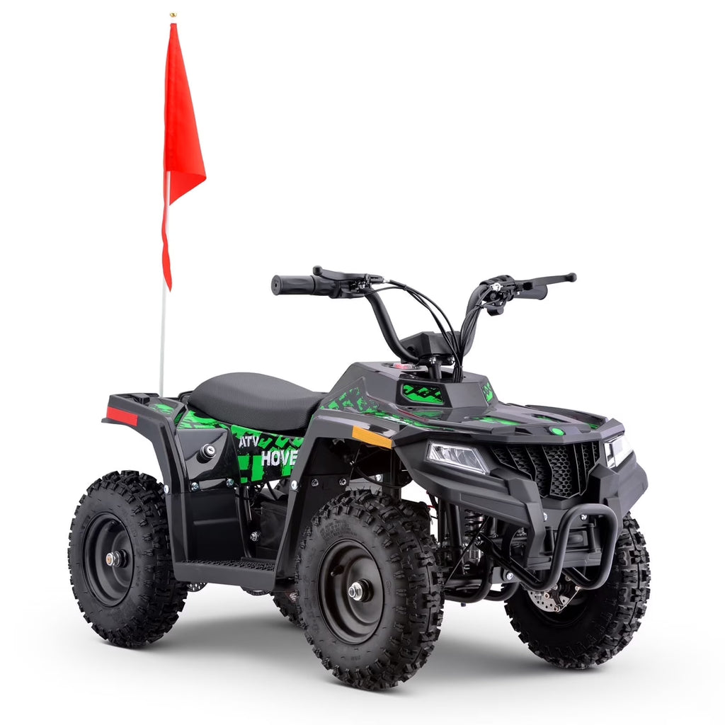 HOVER HEART Electric Dirt Quad, 36V 500W 4-Wheeler, Dual Suspensions, Age 13+