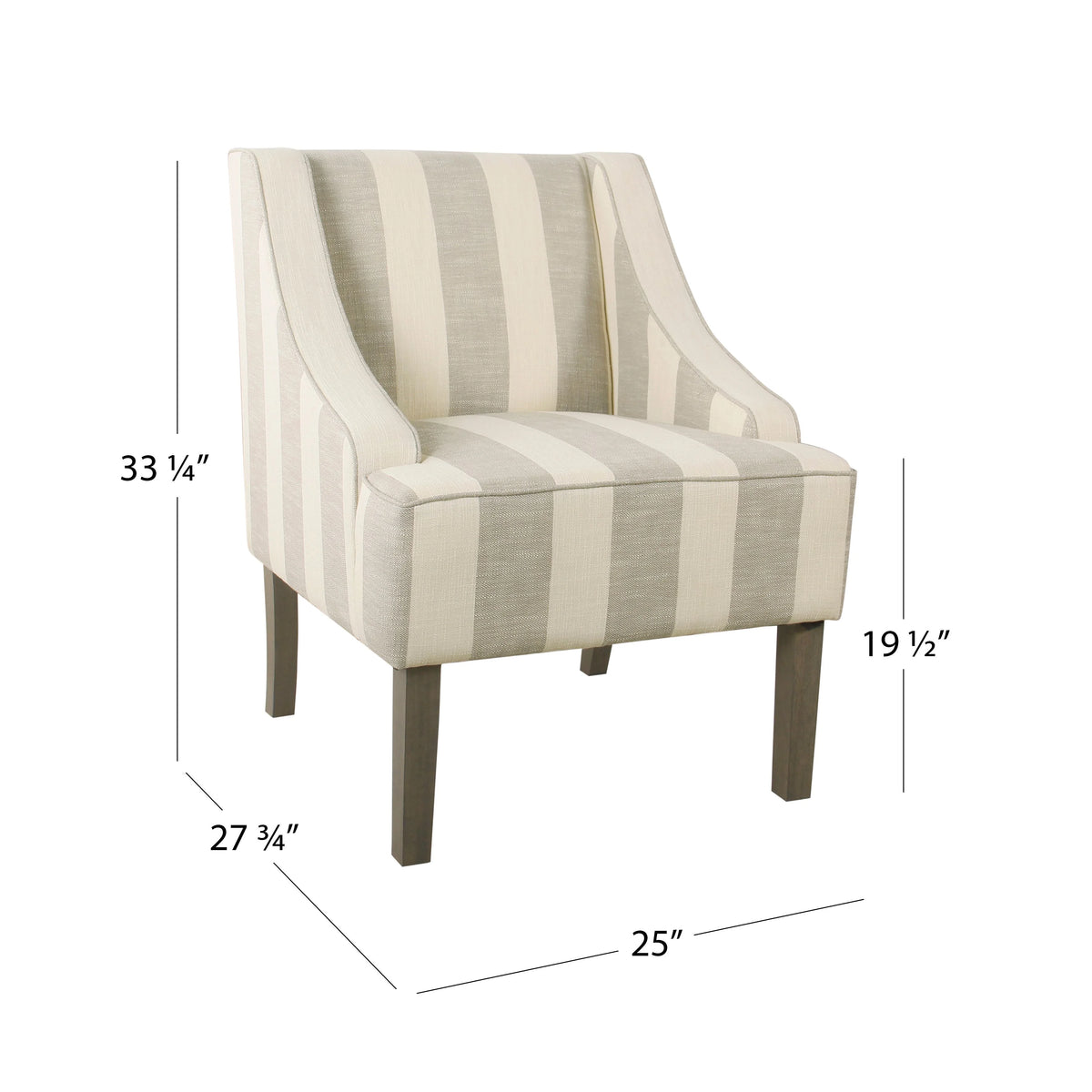 HomePop Classic Swoop Accent Chair - Blue and White Damask