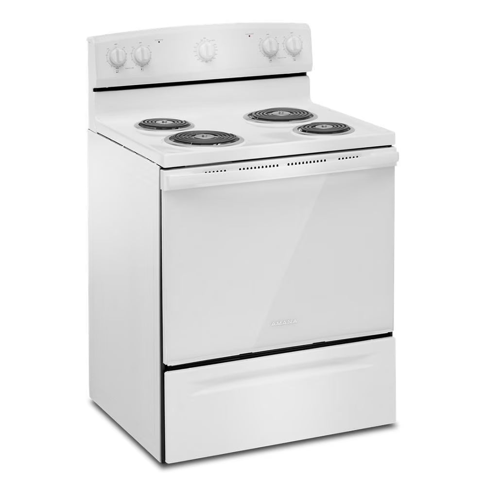 AMANA ACR4203MNW 30" freestanding coil electric range