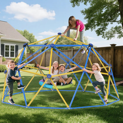 WOSTOO 10FT Climbing Dome,Kids Dome Climber Jungle Gym Outdoor Toddler Play Set for Kids 3-10 Year Outdoor Play , Supports up to 880lbs