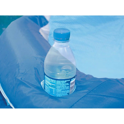 Kelsyus Floating Pool Lounger Inflatable Chair w/ Cup Holder Blue (2 Pack) 80014