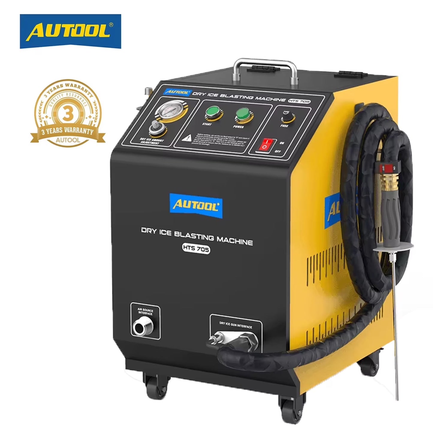 AUTOOL Automotive Dry Ice Cleaning Machine Car Engine Throttle Carbon Deposit Cleaner Exhaust Pipe Pressure Washer 110V/220V Dry Ice Blasting Clean Machine for All Cars, HTS705