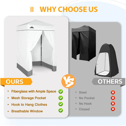 EAGLE PEAK Flex Ultra Compact 4 ft x 4 ft Pop-up Changing Room Canopy, Portable Privacy Cabana