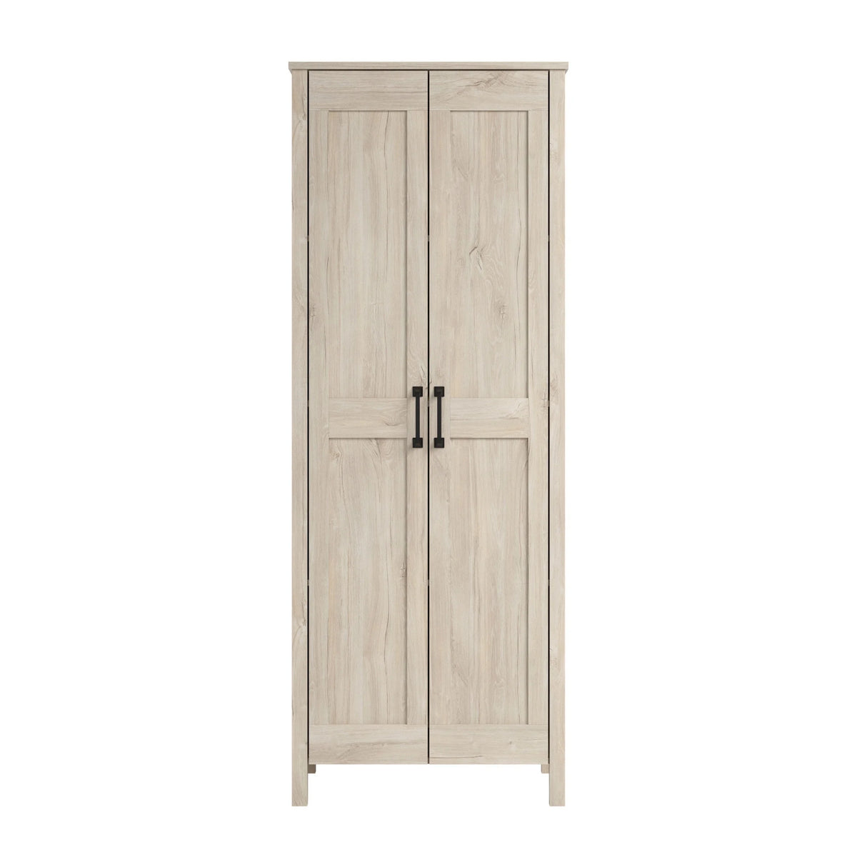 Sauder Two-Door Storage Cabinet, Chalk Oak Finish