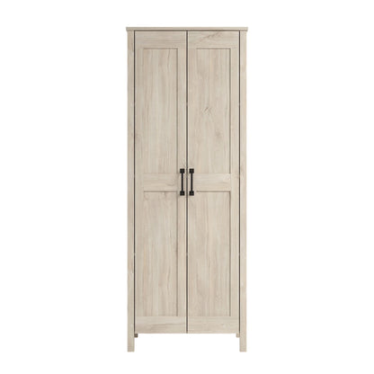 Sauder Two-Door Storage Cabinet, Chalk Oak Finish