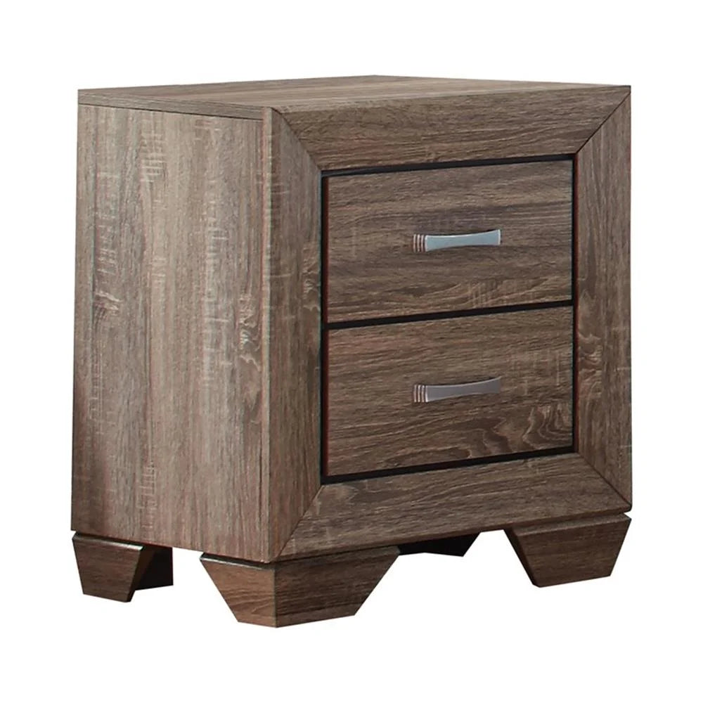 Bowery Hill Transitional 4-Piece Wood Queen Bedroom Set in Brown