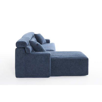 4 Compression , Antique Blue - Home Decor With Wider , Deep Seat & Elevated For Chic Living Couch Room Furniture Deeper Back Relax