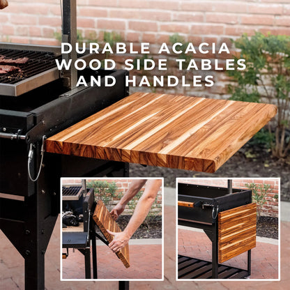 Backyard Discovery Argentine Santa Maria XL Wood Fire & Charcoal Steel Grill, Asado Clamp