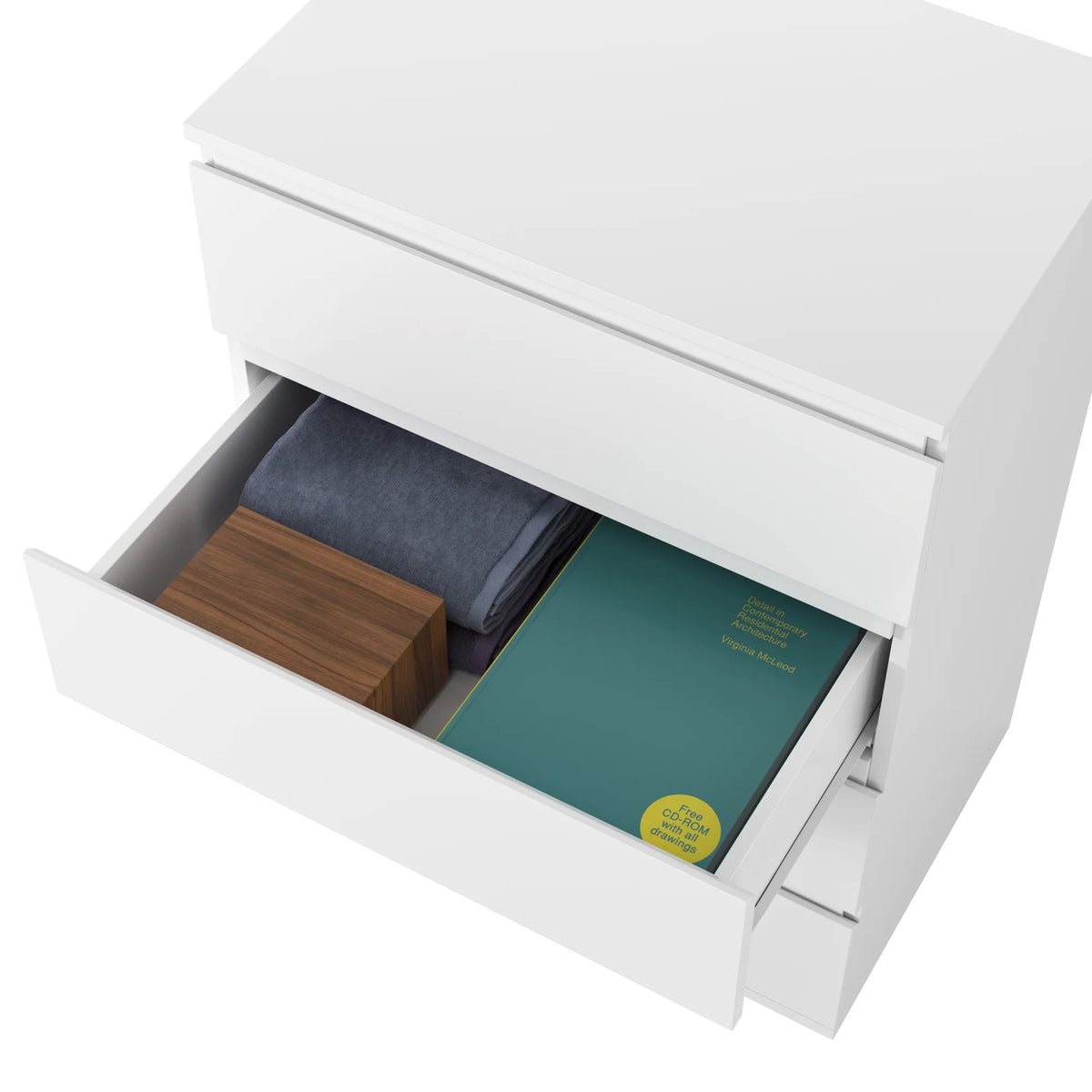 Homfa 5 Drawer White Dresser, Modern Storage Cabinet for Bedroom,Tall Chest of Drawers for Living Room