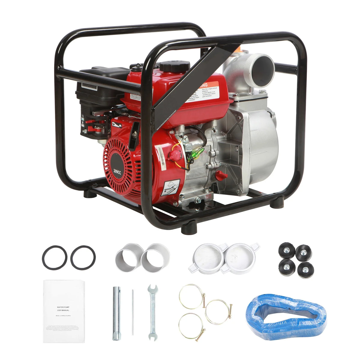 BENTISM 3" 7HP 4-Stroke Gasoline Engine Water Pump Gas Powered Water Transfer Pump