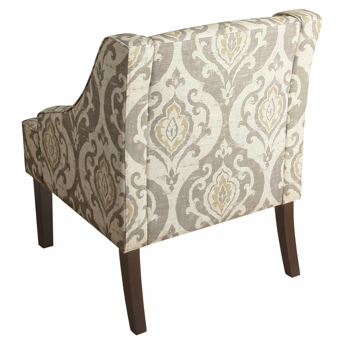 HomePop Classic Swoop Accent Chair - Blue and White Damask