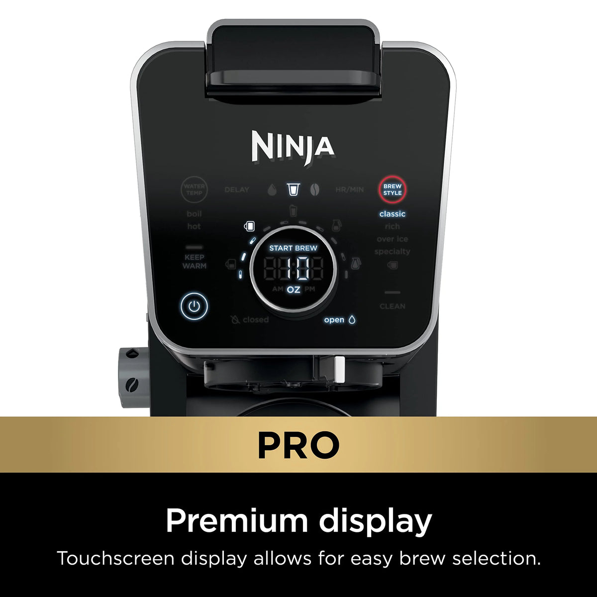 Ninja Drip Coffee Maker With K Cup Combo, DualBrew Pro Specialty Coffee System, Coffee Machine Compatible with K-Cup Pods, 12 Cup Single Serve Coffee Makers with Paper Filter, CFP301 Frother? F