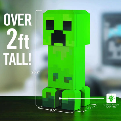 Minecraft Creeper Mini Fridge 2 Door, 8L, Green, 25.2" H 9.5" W 9.1" D
