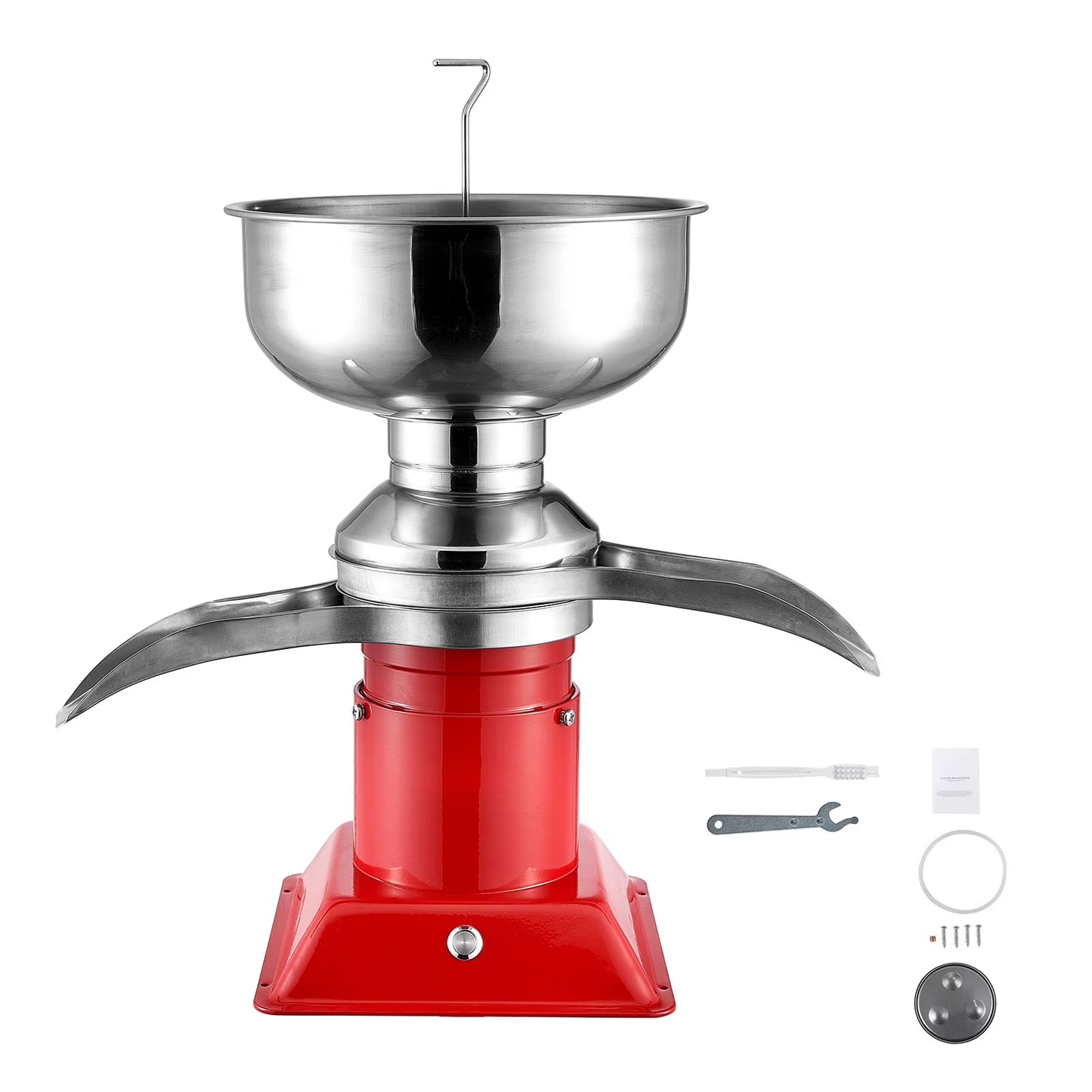 KFFKFF Dairy Cream Spin Separator, Constructed from 304 Stainless Steel, Electrical Cream Dividers, 100L/H Production 10500RPM Bovine Milk Separator, 30W Bovine Cream Separator, Milk Clarifier