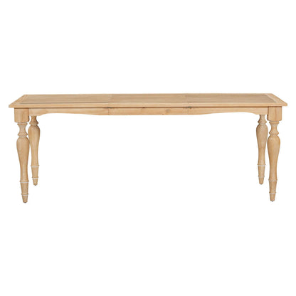 Vintage Traditional 82.7Inch Extendable Dining Table With 23.6Inch Removable Leaf, Natural Natural Seats 8 Dining Room Traditional Rubberwood Rectangular Rubber Wood