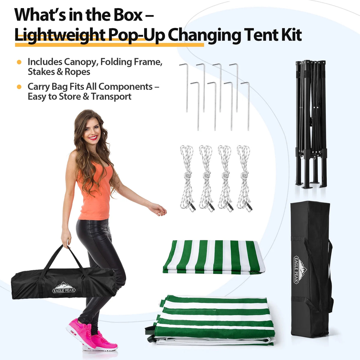 EAGLE PEAK Flex Ultra Compact 4 ft x 4 ft Pop-up Changing Room Canopy, Portable Privacy Cabana