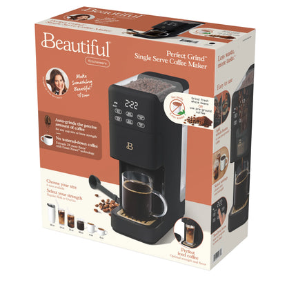 Beautiful Perfect Grind�?Programmable Single Serve Coffee Maker, White Icing by Drew Barrymore