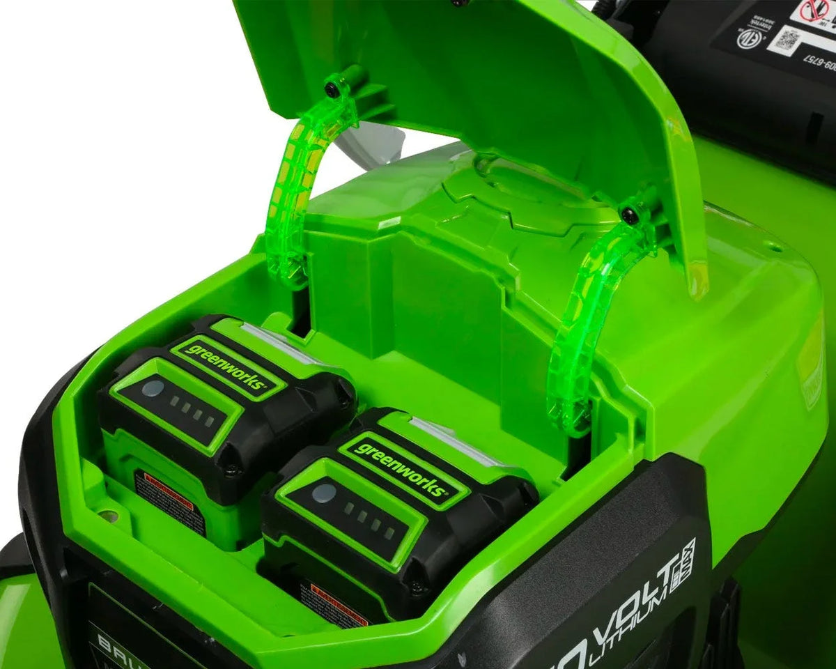 Greenworks 40V 21" Cordless Brushless Push Lawn Mower with (1) 4.0 Ah and (1) 2.0 Ah USB Batteries and Charger Included 2527302AZ