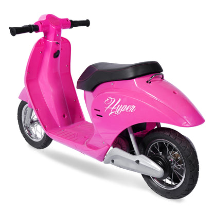 24V Hyper Toys Retro Electric Scooter, Easy Twist Throttle, Blue, Ages 13+, Including Teens, Tweens