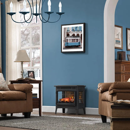 Duraflame 3D Black Infrared Electric Fireplace Stove with Remote Control - DFI-5010-01