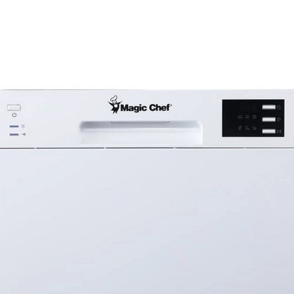 Magic Chef Energy Star 6-Place Setting Countertop Dishwasher (Model MCSCD6W5)  Fits under cabinetry as it sits 17.2" Tall