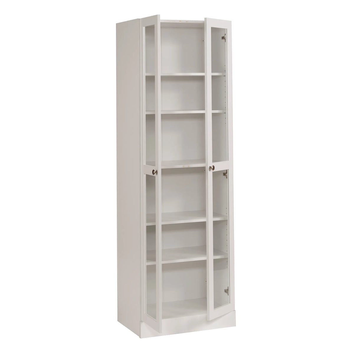 Mainstays Glass Door Storage Bookcase, Black Finish