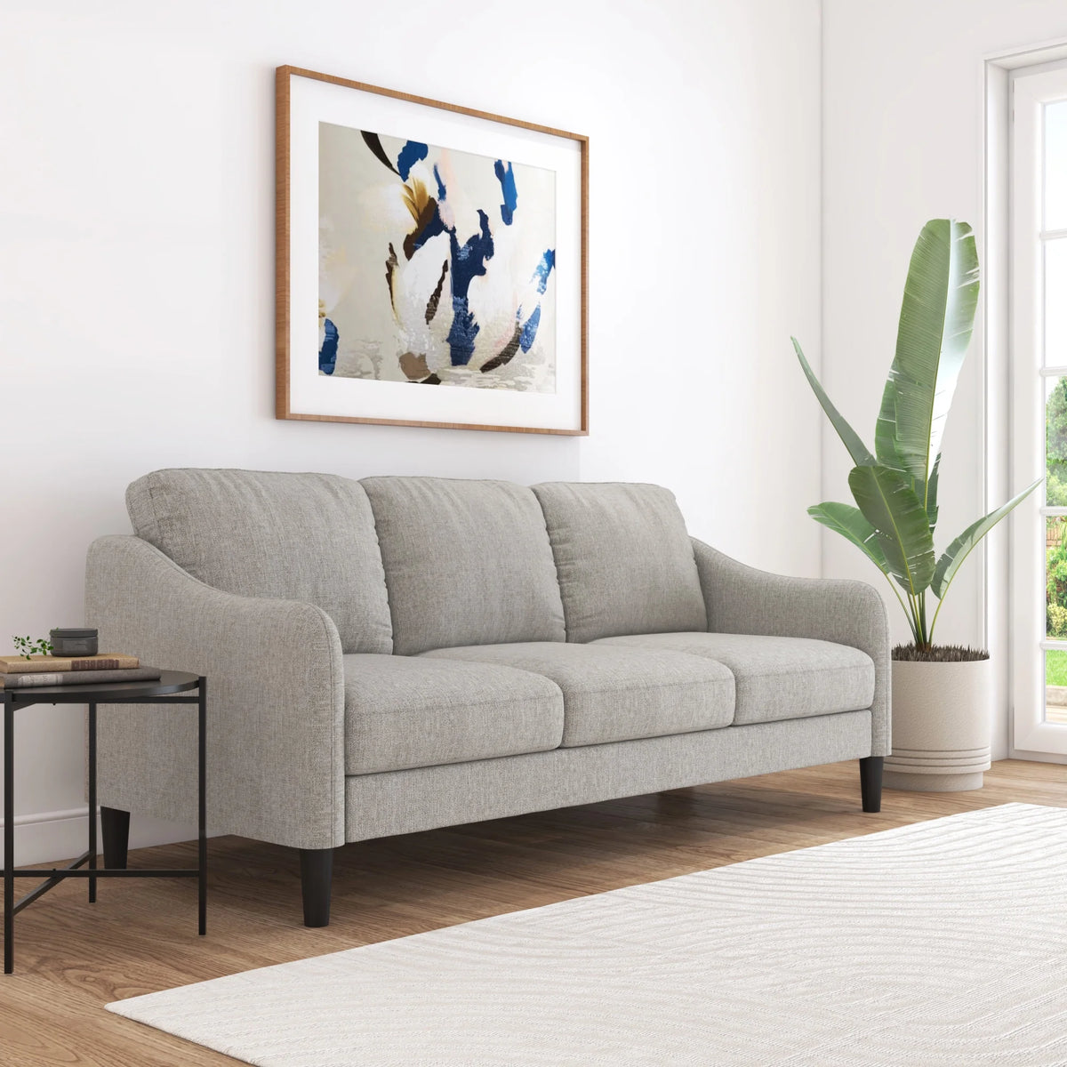 Mainstays Westley Swoop Arm Sofa, Burnt Orange