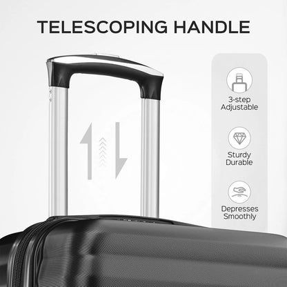 9 Piece Luggage Sets, Hard 20 24 28 inch Luggage with 6 Pieces Organize Bags Travel Suitcases Sets with Wheels, Rose