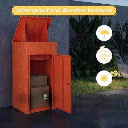AECOJOY Package Delivery Boxes for Outside Parcel Drop Box Outdoor Storage Box Wall Mounted Express Mail Package Delivery Box 17" x 16" x 38.3" Black