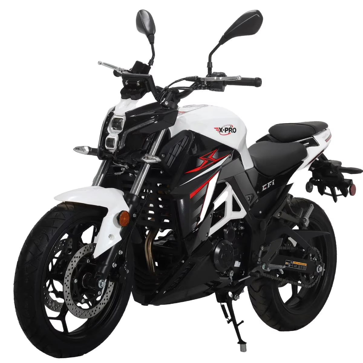X-Pro Python 250 Electronic Fuel Injection Gas Motorcycle with Manual Transmission, Electric Start! 17" Wheels! Assembled In Crate!