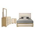 Coaster Hyland 4-Piece Wood Eastern King Bedroom Set in Natural and White