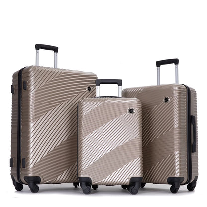 Tripcomp Luggage 3 Piece Set,Suitcase with Spinner Wheels Hardside Lightweight Luggage 20in24in28in.(Blue)