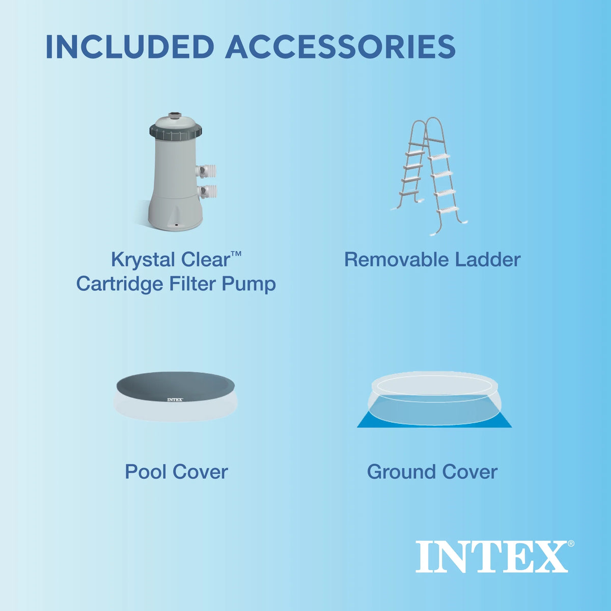 INTEX Easy Set 15ft x 48in Inflatable Pool Set - Filter Pump & Accessories