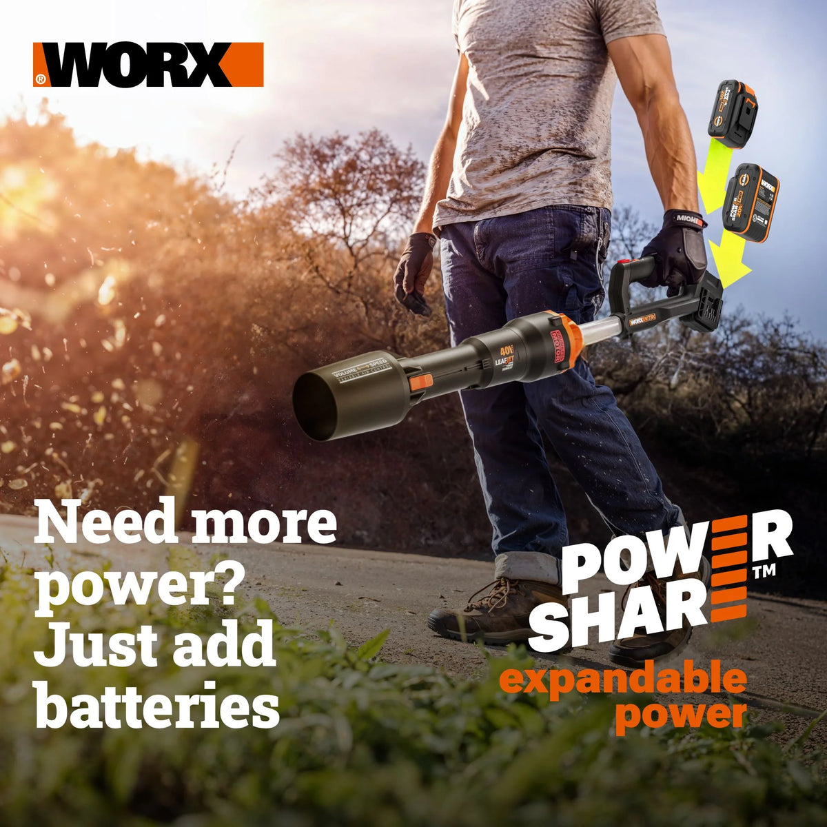 Worx WX550L.9 20V Power Share Axis Cordless Reciprocating & Jig Saw (Tool Only)