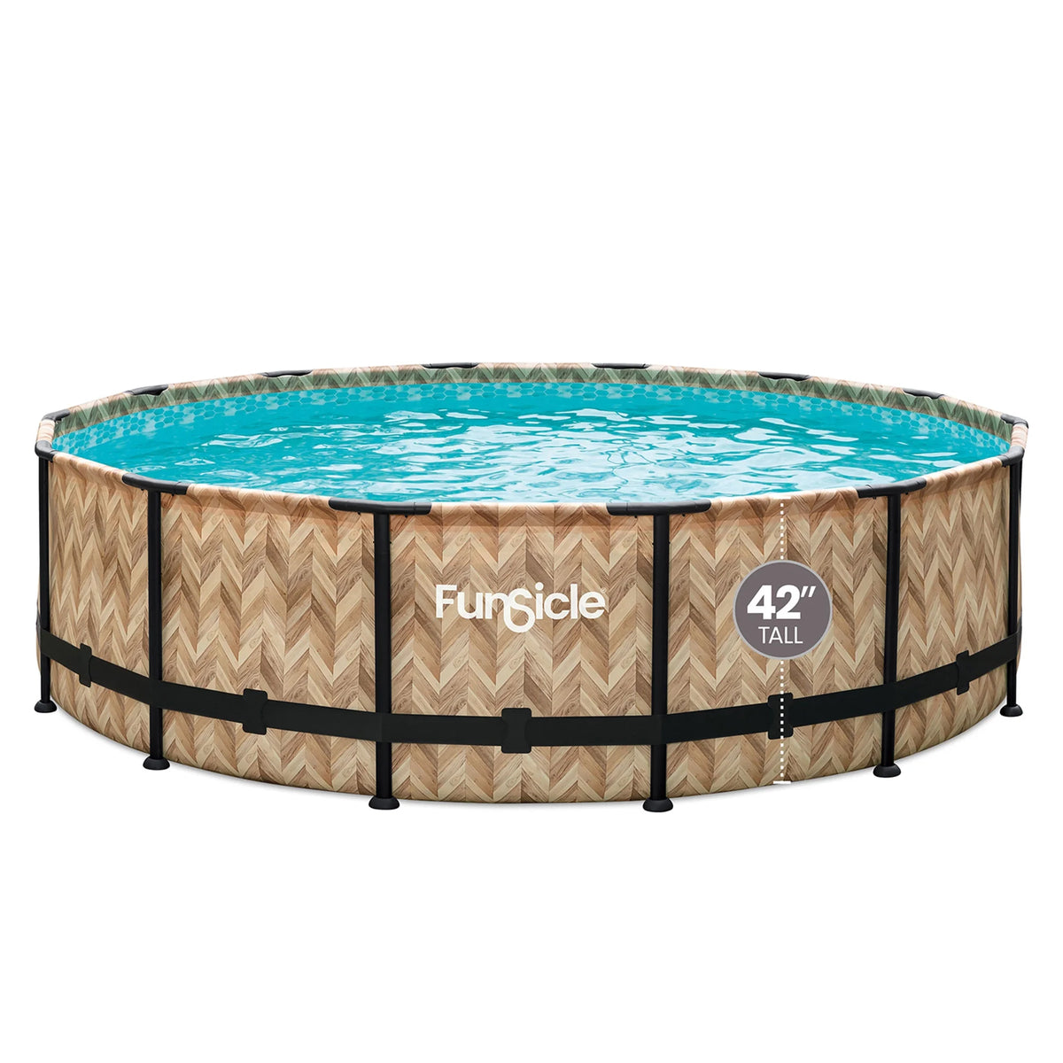 Funsicle 14ft Round Oasis Above Ground Pool with SkimmerPlus Filter Pump, Age 6 & up