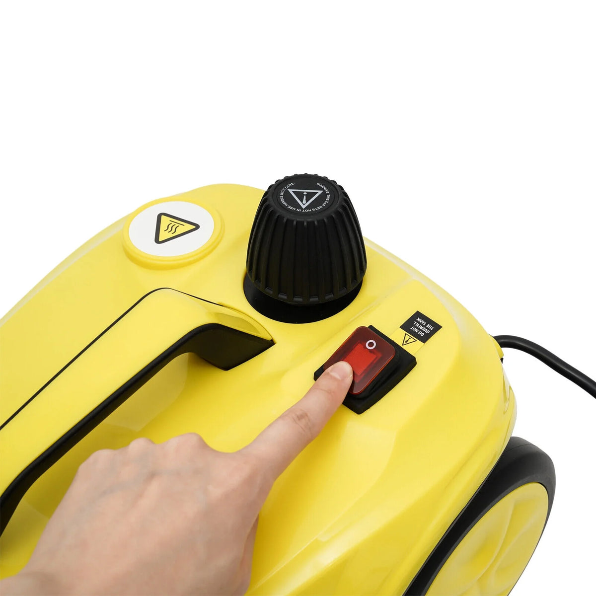 2000W 1.8L/60.87oz High-Pressure Steam Cleaner Multipurpose Handheld Steam Cleaner Portable Yellow 5 Bar/72.5PSI