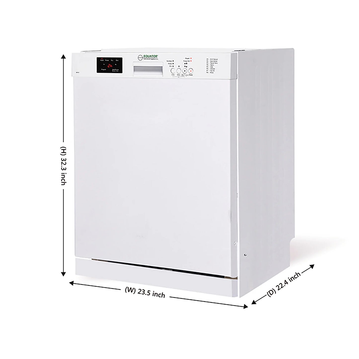 Equator 24 in Dishwasher 14 place + 3/4 HP Garbage Disposer QUIET 51dB 110V
