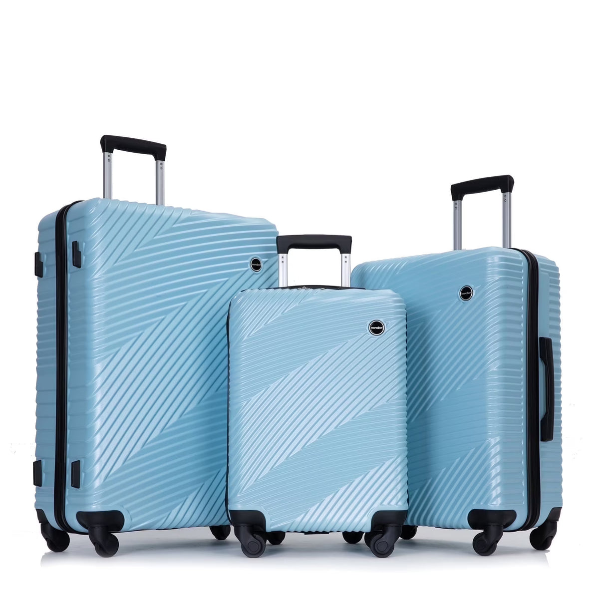 Tripcomp Luggage 3 Piece Set,Suitcase with Spinner Wheels Hardside Lightweight Luggage 20in24in28in.(Blue)