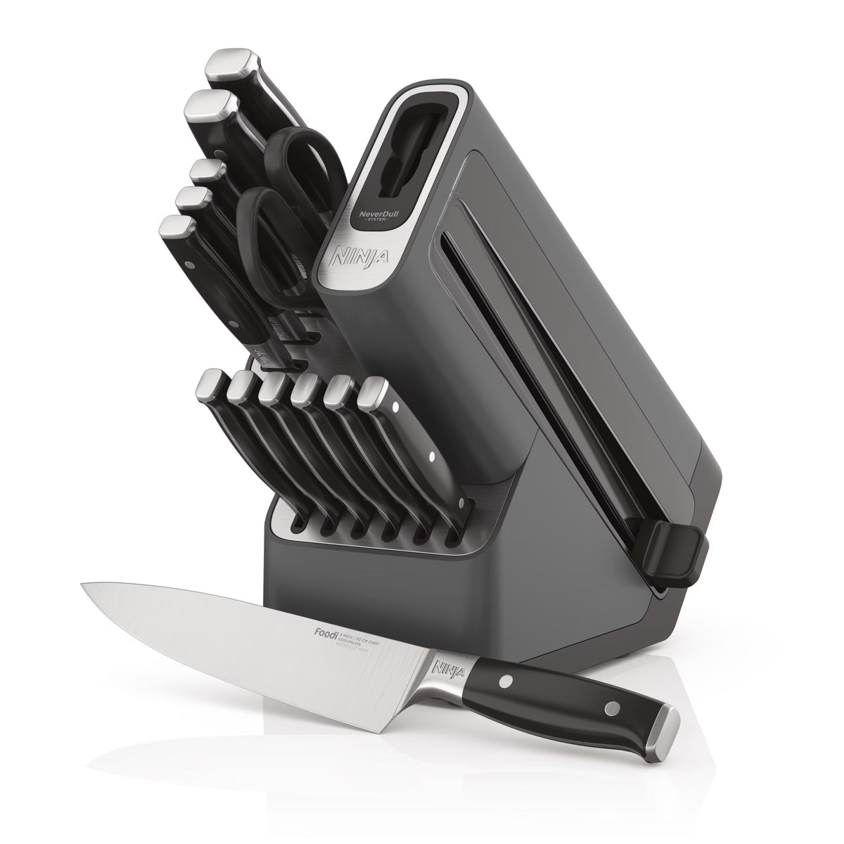 Ninja Foodi NeverDull Premium 14pc German Stainless Steel Knife System & Built-in Sharpener, K32014