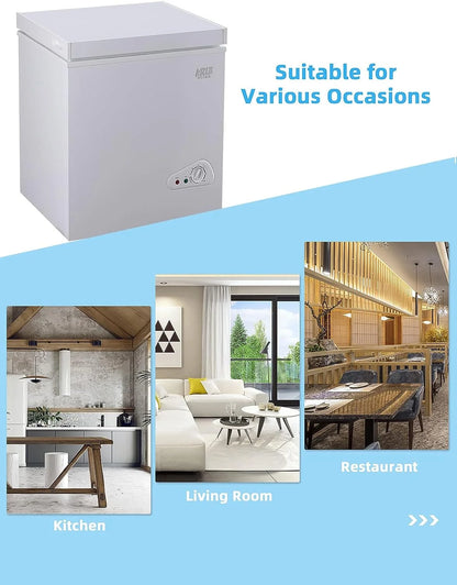 GGTB 3.0 Cu.ft Chest Freezer Top Open Door Compact Freezer with Adjustable Temperature Black
