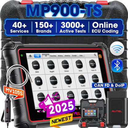 Autel Scanner MaxiPRO MP900TS Car Diagnostic Bidirectional Scan Tool,  DoIP/CAN-FD, 40+ Service, TPMS Programming Relearn, OE ECU Coding Upgrade of MP808S-TS MS906TS