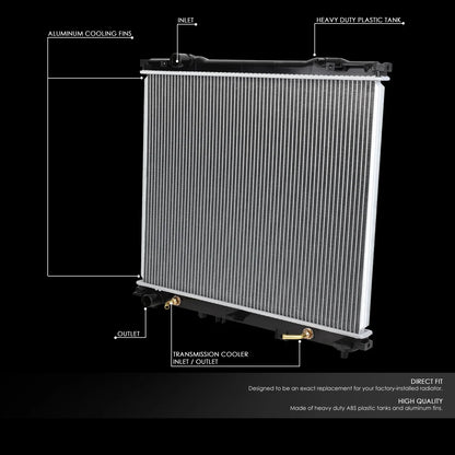 DNA Motoring OEM-RA-2585 Aluminum Radiator For 2003-2006 Sorento 3.5L AT 04 05