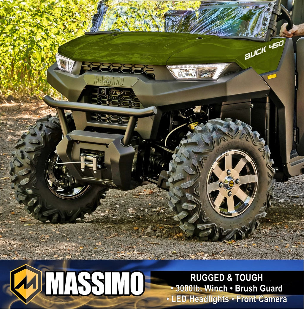 Massimo Buck 450 Side by Side UTV, EFI, 4 Stroke, 325cc, 25.5 HP, 4X4, 3000lb Winch - Red
