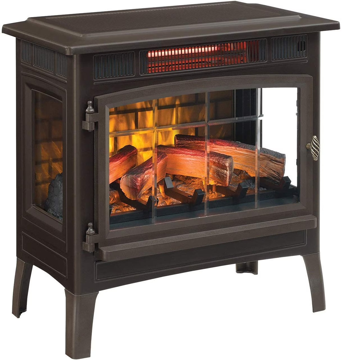 Duraflame 3D Black Infrared Electric Fireplace Stove with Remote Control - DFI-5010-01