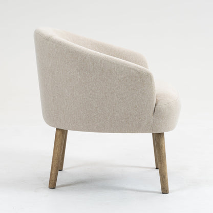 Mainstays Curved Textured Accent Chair, Beige