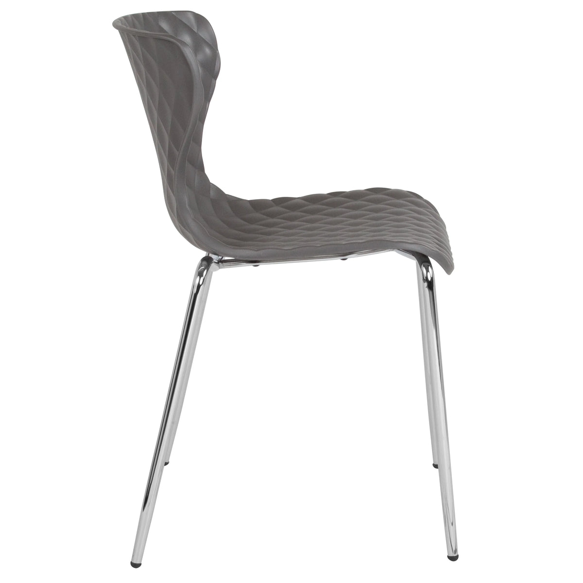 BizChair 4 Pack Contemporary Design Orange Plastic Stack Chair