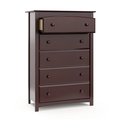 Storkcraft Kenton 5 Drawer Nursery Dresser, Pebble Gray
