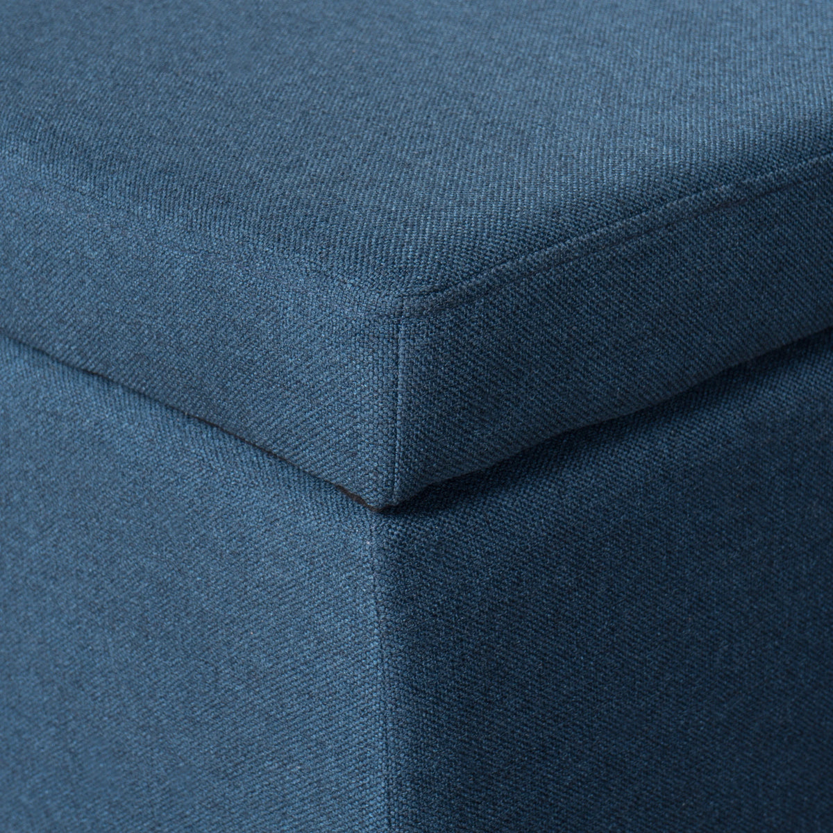 Noble House Hampton Contemporary Fabric Upholstered Storage Ottoman, White and Blue Floral