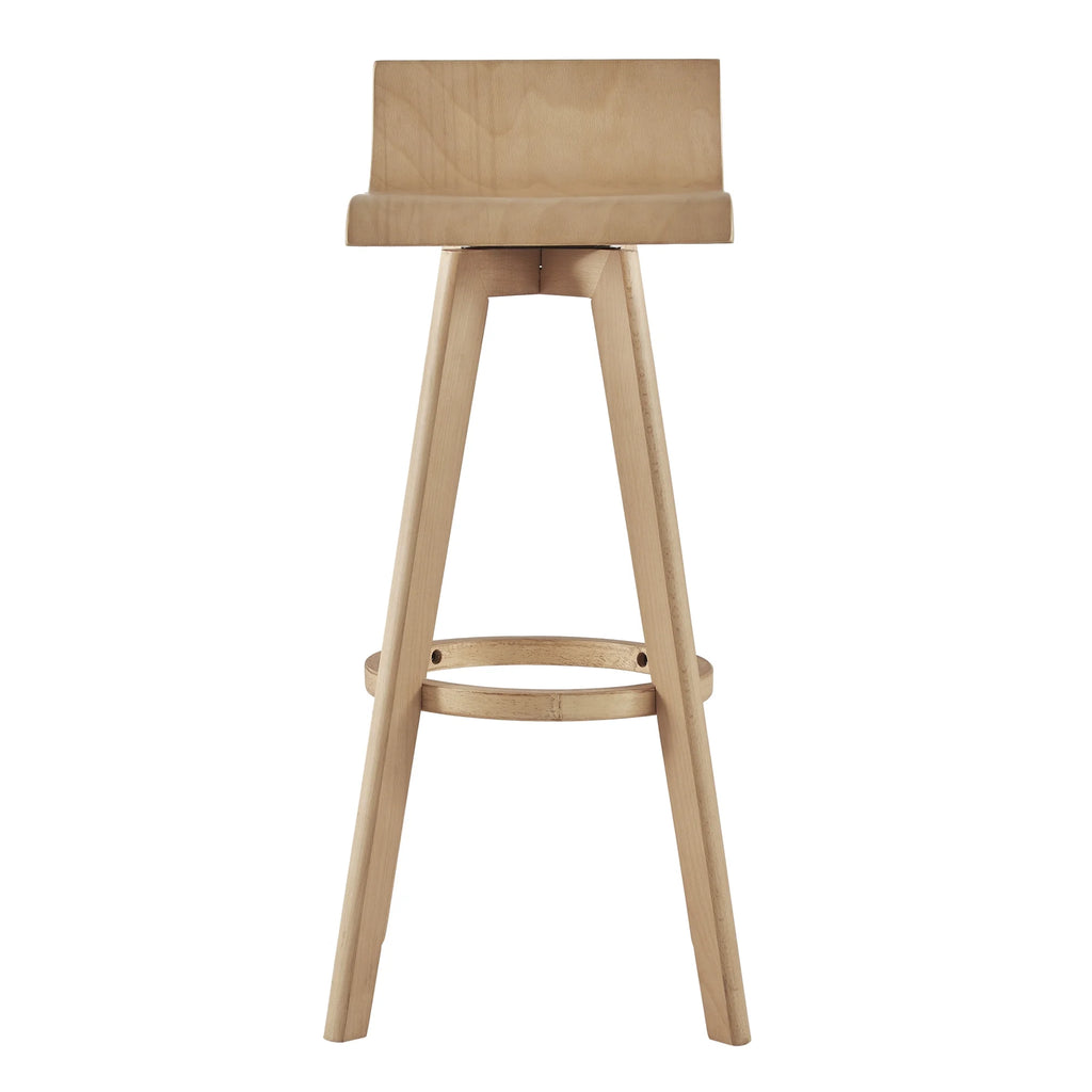 Weston Home Aleksi Modern Wood 29-inch Swivel Bar Stool, Set of 2, Natural